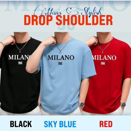 3 Pcs Combo Men's Stylish Drop Shoulder- Milano