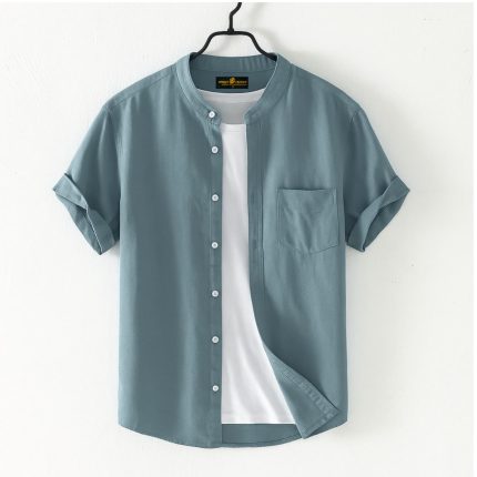 Fashionable half-sleeve shirt for men ( Ash)