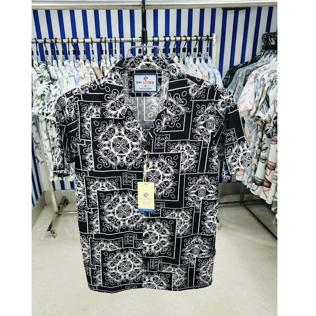 Pure Cotton Half Sleeve Print Shirt for Men's Pure Cotton Half Sleeve Print Shirt for Men's