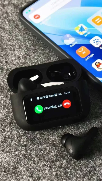 A9 Pro ANC ENC Wireless Earbuds Touch Control Double Dark Noise Reduction Black