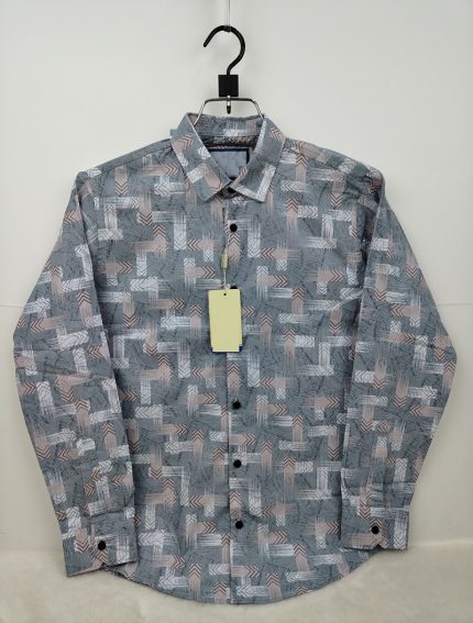 Pure Cotton full Sleeve Check & Print Shirt for Men's