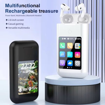 A98 3-in-1 Bluetooth Headset 2.8-inch Multi-functional Mobile Power Bank Bluetooth 5.3 Sound Noise Reduction