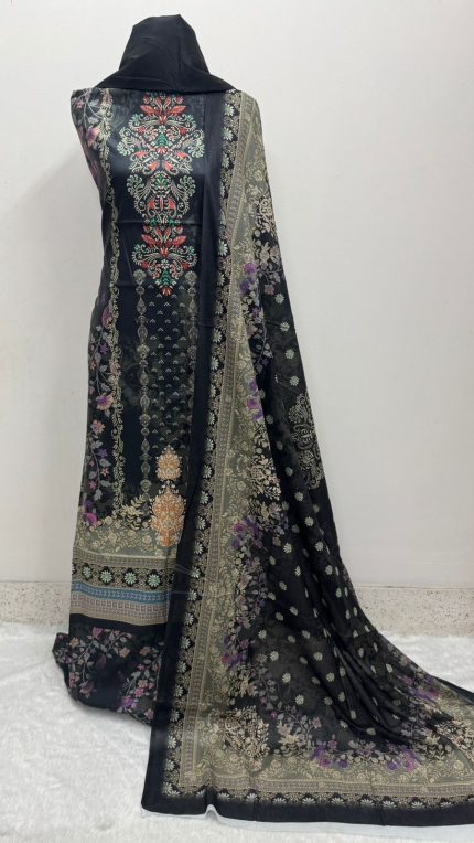 Digital Print Cotton Three Piece