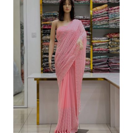 Glittering Glow Gemstone Saree. Code :M-10501