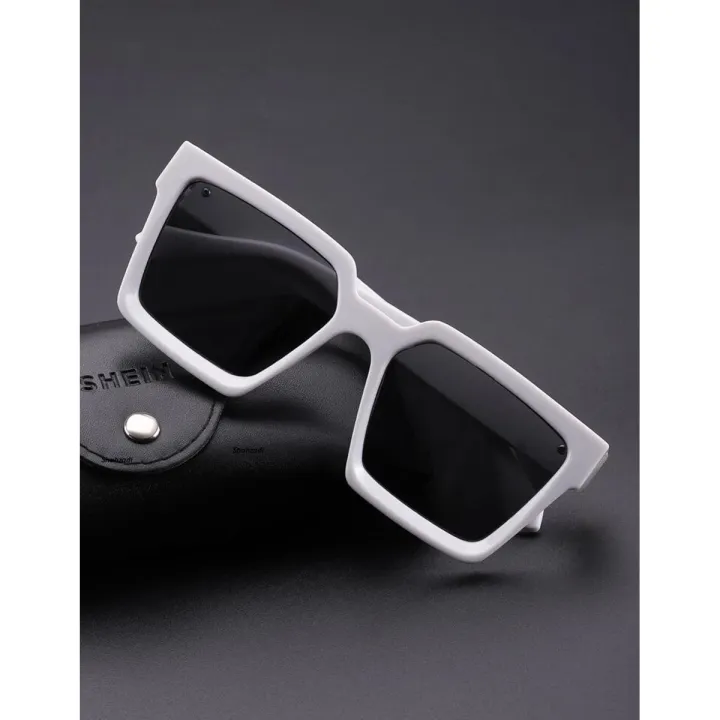 White frame Black lense Stylish Sunglasses White frame Black lense Stylish Sunglasses